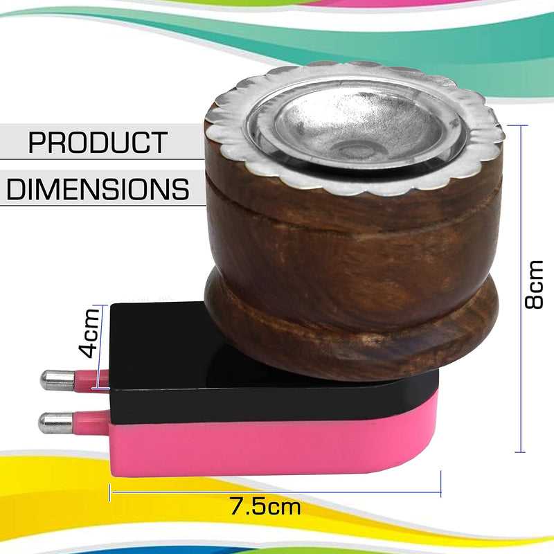 TULMAN Wooden Electric Kapoor Dani Stand Incense Burner for Home Aroma Diffuser Bakhoor Burner for Office