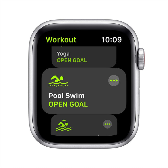 Apple Watch SE (GPS + Cellular, 44mm) - Silver Aluminium Case with White Sport Band