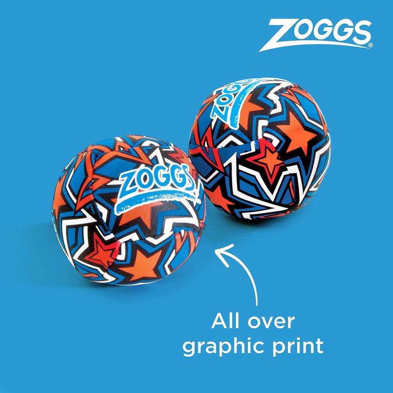 Zoggs Unisex Baby (Set of 2) Kids Water Friendly Neoprene Covered Splash Balls, Orange/Blue, Set 2 UK