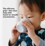 ez pz Ezpz Tiny Cup (Sage) - 100% Silicone Training Cup For Infants - Designed By A Pediatric Feeding Specialist - 4 Months+, EUtss001, Infants Training Cup