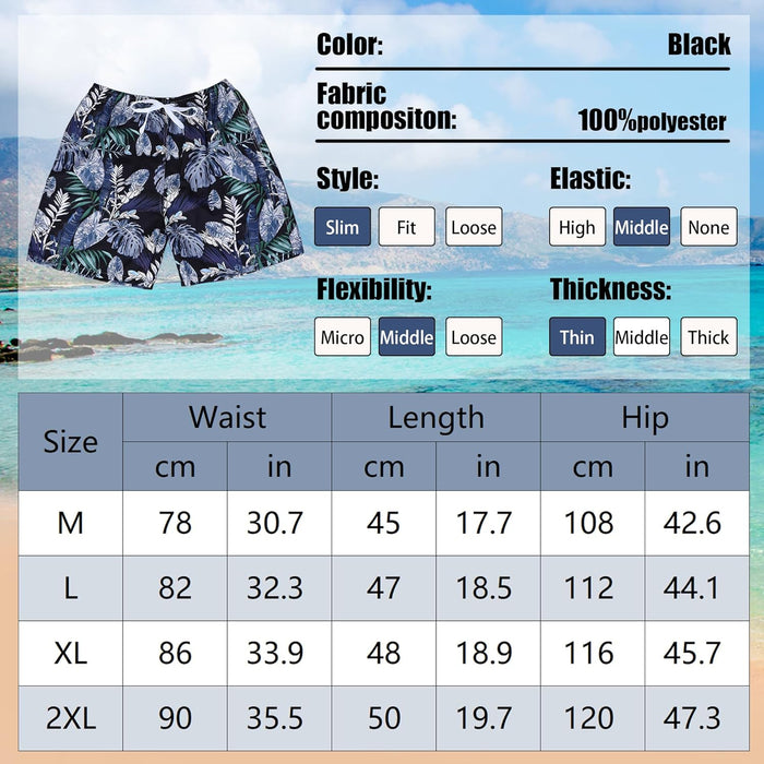 Sun Ora Men's Swim Trunks Quick Dry Swimming Shorts,Mesh Layer Swim Suit Beach Surfing Shorts with Mesh Pockets