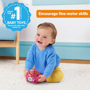 Bright Starts Oball Easy-Grasp Rattle BPA-Free Infant Toy in Teal, Age Newborn and up, 4 Inches - Pink