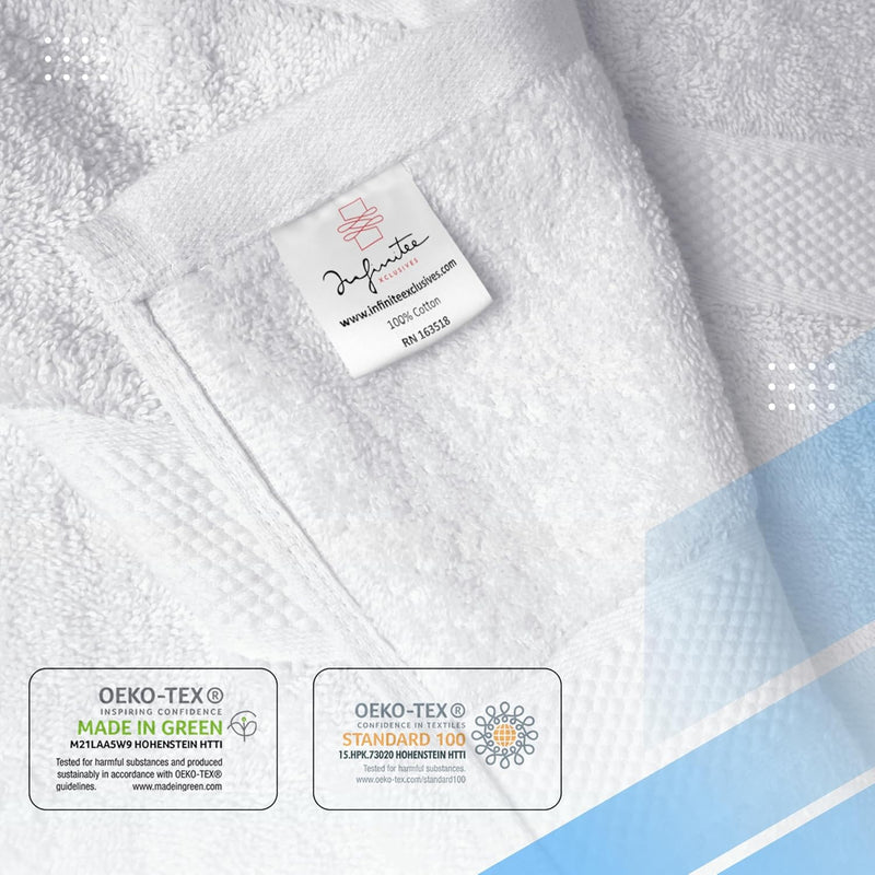 Infinitee Xclusives Premium Bath Towels Set Pack of 4-100% Ring Spun Cotton Bath Towels 70cm x 140cm - Highly Absorbent Durable Towels, Perfect for Daily Use (Charming Grey, Bath Towels)