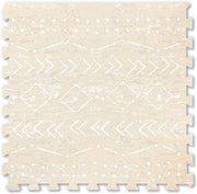 Lillefolk Baby Foam Play Mat - Baby Play Mat Floor Tiles for Kids Puzzle Piece Floor Mat - Foam Baby Mat for Floor Play Mats - Babies & Toddlers Non Toxic Play Mat for Baby Tummy Time Mat 6x6ft Beige