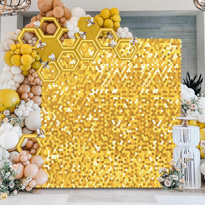 Rainbow Silver Backdrop Shimmer Wall Backdrop Sequin Wall Panel Backdrop for Birthday Wedding Engagement Mermaid Wall Disco Backdrop Decoration（12 Panels）