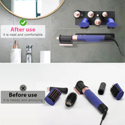 Storage Holder for Dyson Airwrap Curling Iron New Complete, Metal Wall Mount for Dyson Air Wrap Accessories Organizer with Non-Slip Silicone Pad for Bathroom Bedroom Hair Salon Barbershop