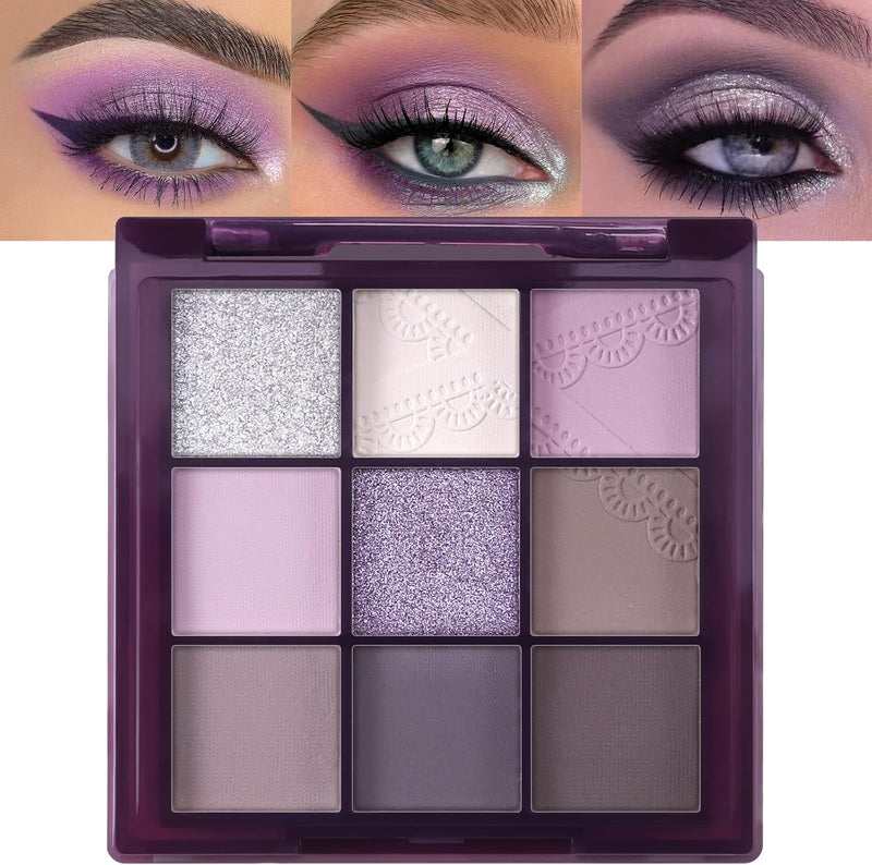 10 Colors Eyeshadow palette with Brush,eye shadow,makeup palette, Long-Lasting Waterproof,eye makeupMatte Naked Eye Shadow, Ultra-Blendable, Easy to use, Professional Matte, Rose Pink - Purple