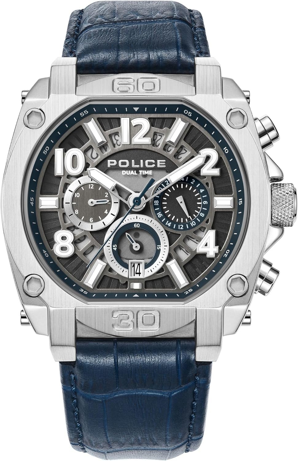 Chronograph Gents Watch with Genuine Leather Strap – image 2