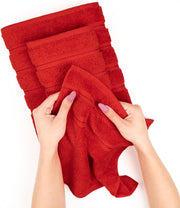 American Soft Linen GMSD 6-Piece 100% Turkish Genuine Cotton Premium & Luxury Towel Set for Bathroom & Kitchen, 2 Bath Towels, 2 Hand Towels & 2 Washcloths [Worth $72.95] - Rockridge Grey