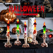 Halloween Decorations, 3PCS Halloween Candle Lights, Hand Shape Flameless Candle, Party Decorative Props Hand Light