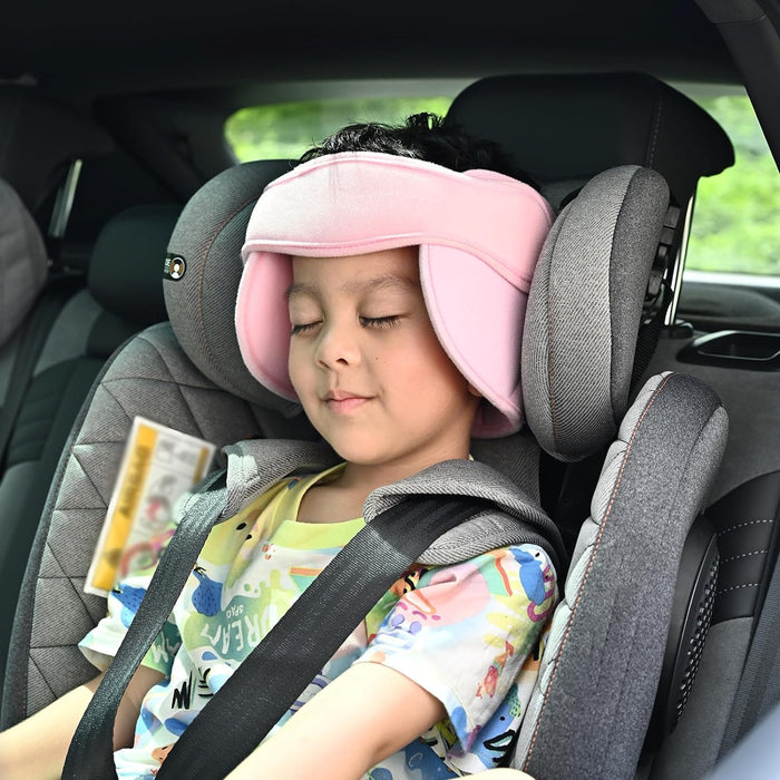 Azonee Child Car Head Support, Sleep Aid Belt, Adjustable Headrest for Child Safety Seat, Adjustable Cotton Car Seat Headrest for Baby Kids Toddler, Head Protector Strap and Neck Support Band (grey)