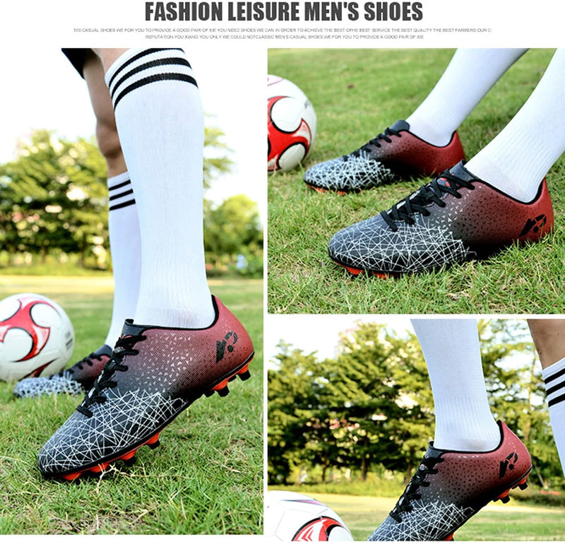 Football Boots Kids,FG/AG Soccer Athletics Training Shoes Men's Women's,Spikes Cleats Football Athletic Sneakers Boys Girls,Competition Trainers Fitness For Adult Youth,30-45 Size