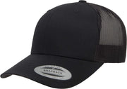 mens Trucker Mesh Cap Hat - Black