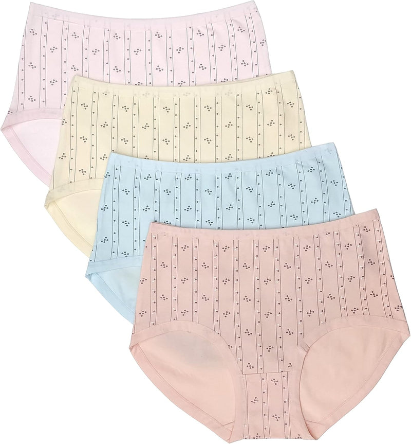 Premium Cotton Four-way stretch Panties - MULTIPACK - Regular and Plus Sizes - Classic Briefs for Women