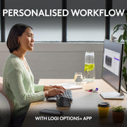 Logitech Wave Keys & Lift Vertical Mouse - Ergonomic Wireless Keyboard and Mouse Combo - with Cushioned Palm Rest, Easy-Switch, Bluetooth, for Multi-OS, Windows/Mac, US/INTL - Graphite
