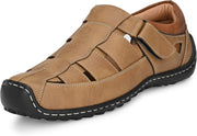 Men's Navy Fisherman Sandals - Beige