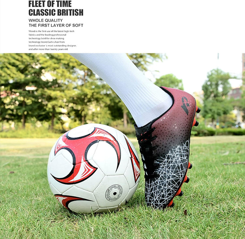 Football Boots Kids,FG/AG Soccer Athletics Training Shoes Men's Women's,Spikes Cleats Football Athletic Sneakers Boys Girls,Competition Trainers Fitness For Adult Youth,30-45 Size