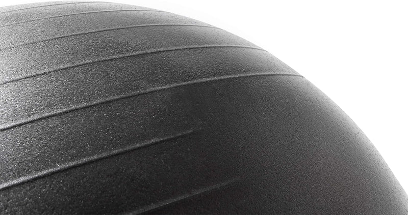 Reebok Gymball - Exercise Ball with Dual Textured Non-Slip Surface for Maximum Grip - for Core Workout, Improving Stability, and Posture at Home or The Gym - Pump Included - Black