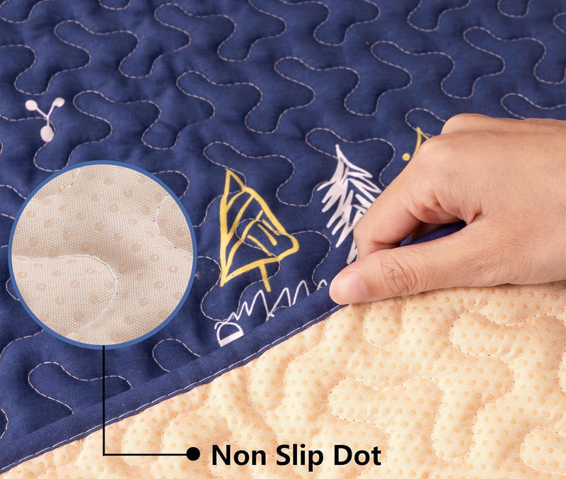 Portable Baby Play Mat Machine Washable, Foldable Crawling Mat for Floor 43x43 Baby Playpen Mat, Soft Non Slip Non-Toxic Playmats for Infants, Kids Tent Mat Square
