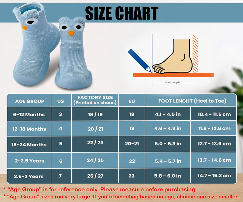 Dookeh Baby Sock Shoes Boys Girls First Walking Shoes Non-Slip Slippers Soft Sole Sneakers Toddler Infant Babygirl