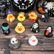 DERAYEE Bath Toy Baby, Rubber Duck, Rubber Bath Ducks, Rubber Ducks, Float and Squeak Mini Ducks Bath Toy for Children Shower, Birthday (Halloween Rubber Duck, 10 Pieces)