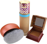 REAL TECHNIQUES Seamless Complexion Makeup Brush, Four Foundation, Primer, And Moisturizer, Makeup & Skincare Face Brush, Streakfree And Natural Finish, Orange, 1 Count
