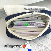 Cute Bow Pencil Case for Girls, Durable Single Compartment Stationery Organizer Pouch for School, Art, and Travel, with Small Pocket and Bonus Animal Erasers Ideal Gift for Students
