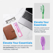 32 Pack 5-in-1 Disposable Toothbrushes with Toothpaste, Floss, Pick & Tongue Scraper, Portable Mini Travel Toothbrush Set for Adults, Individually Wrapped, Work Camping, 4 Flavor