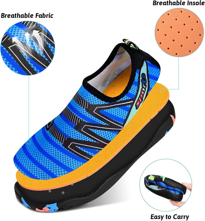 Water Shoes for Men Women, Swim Shoes Beach Pool Shoes Non-Slip Quick Dry Aqua Socks, Adult Barefoot Sports Shoes for Surf Water Yoga