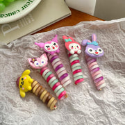 Shining Diva Fashion 5 Pcs Hair Bands Telephone Wire Spiral Braided Hair Ties Ponytail Holder Hairbands Cute Cartoon Hair Accessories for Girls Kids Women (15904ZB)
