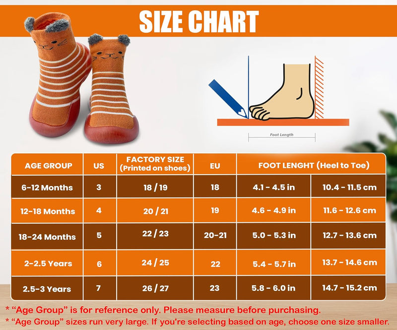 Dookeh Baby Sock Shoes Boys Girls First Walking Shoes Non-Slip Slippers Soft Sole Sneakers Toddler Infant Babygirl