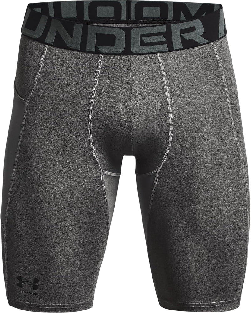 mens Ua Hg Armour Lng Shorts (pack of 1) - Carbon Heather / Black