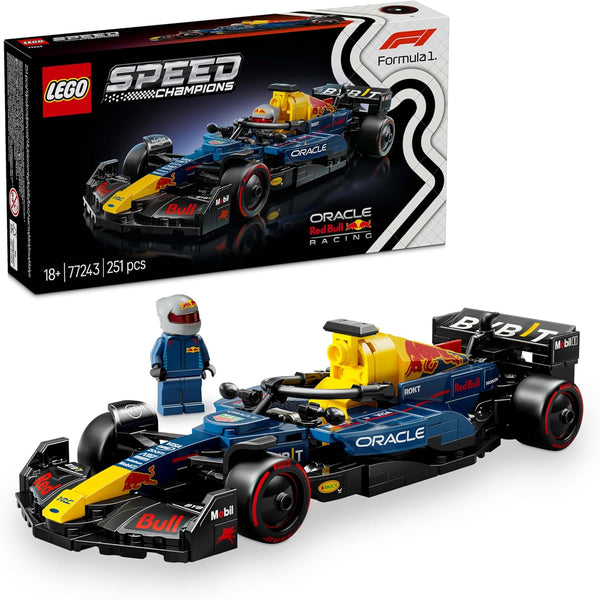Speed Champions Oracle Red Bull Racing RB20 F1 Race Car Model with a Collectible Formula 1 Driver Minifigure - Display Set for Adult Motorsport & Racing Fans 77243