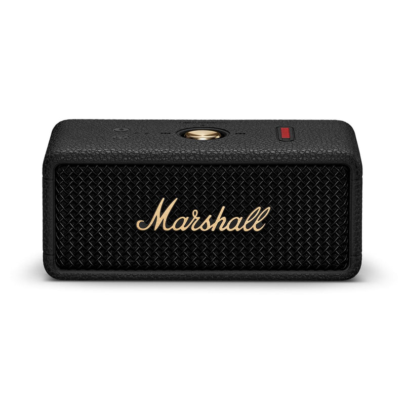 Marshall Emberton III Portable Bluetooth Speaker - Water Resistant Wireless Speaker Portable Speaker with 32+ Hours of Playtime - Black and Brass