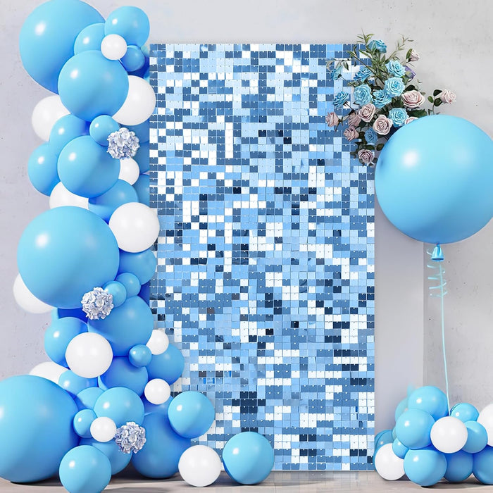 LuoluoHouse Shimmer Wall Panel Sequin Backdrop 36 Panel Birthday Wedding Background Decoration Walls Anniversary Engagement Decorations