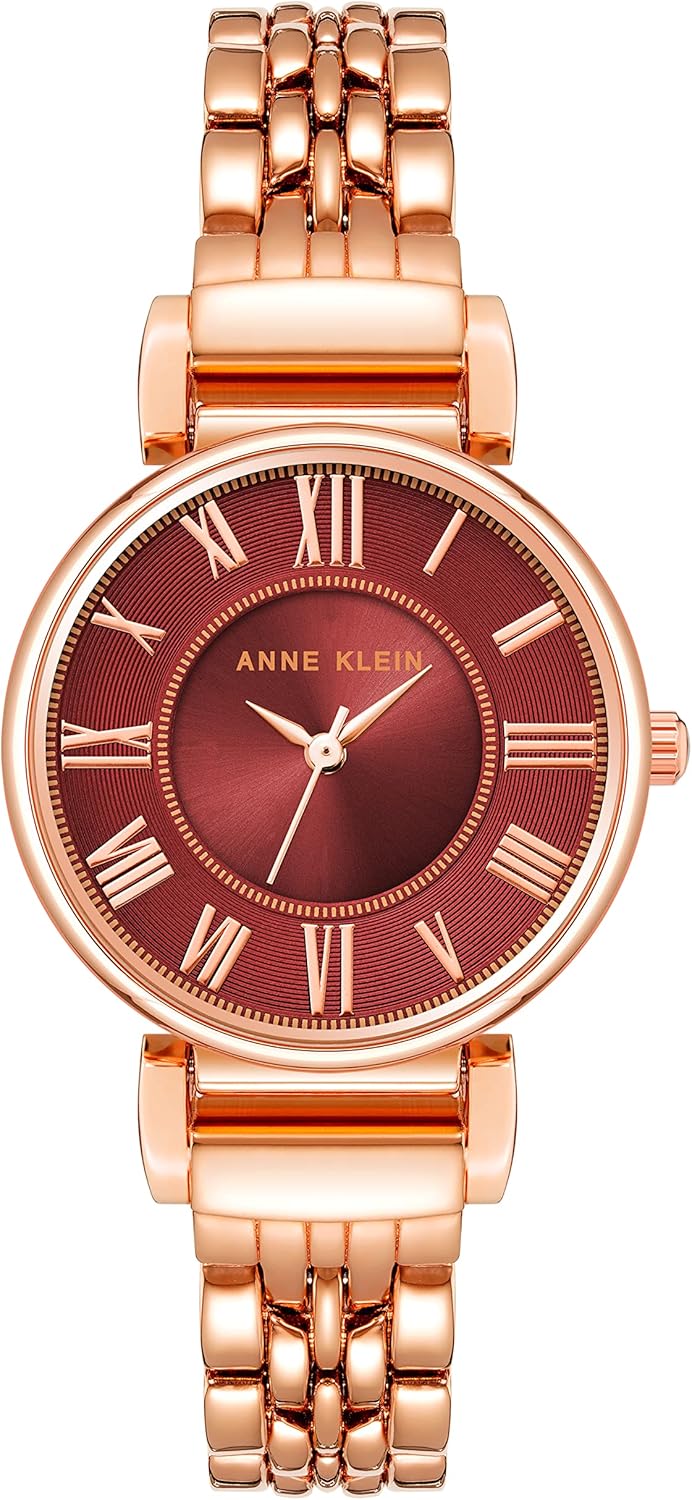 Women's Bracelet Watch - Burgundy/Rose Gold