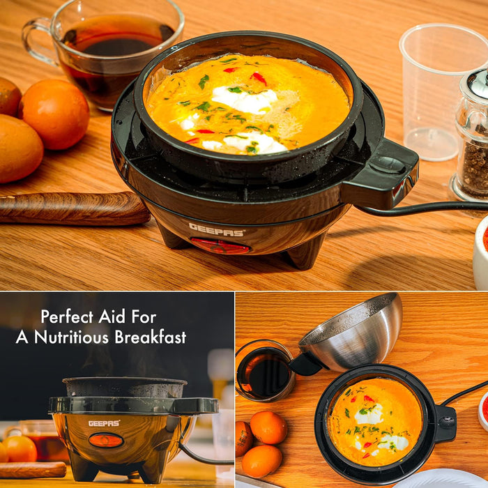 Geepas 350W Egg Boiler - Egg Cooker, Measuring Cup with Egg Piercer Included - Up to 7 Eggs Capacity - 2 Year Warranty