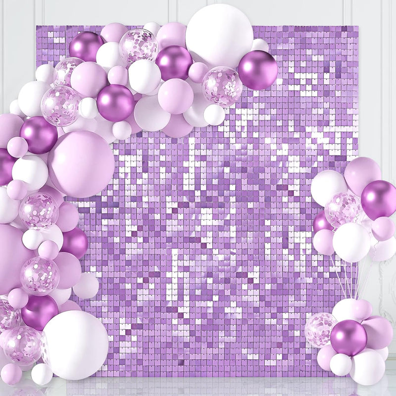 LJIE-House Champagne Shimmer Wall Backdrop Shimmer Panels Sequin Backdrop 36PCS Glitter Party Backdrop for Birthday Wedding Anniversary Engagement Baby Shower & Bachelorette Decorations Party