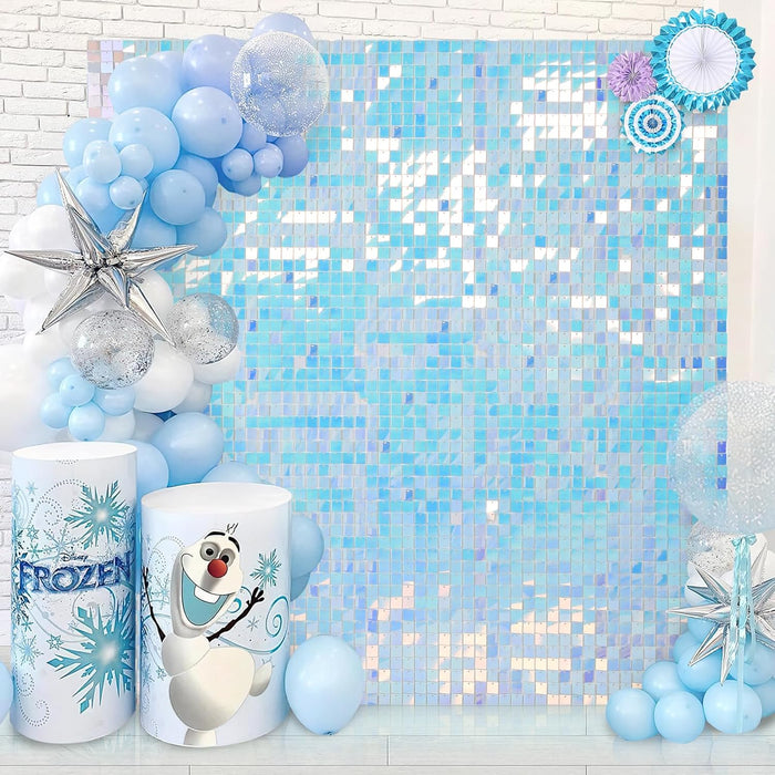 LuoluoHouse Shimmer Wall Panel Sequin Backdrop 36 Panel Birthday Wedding Background Decoration Walls Anniversary Engagement Decorations