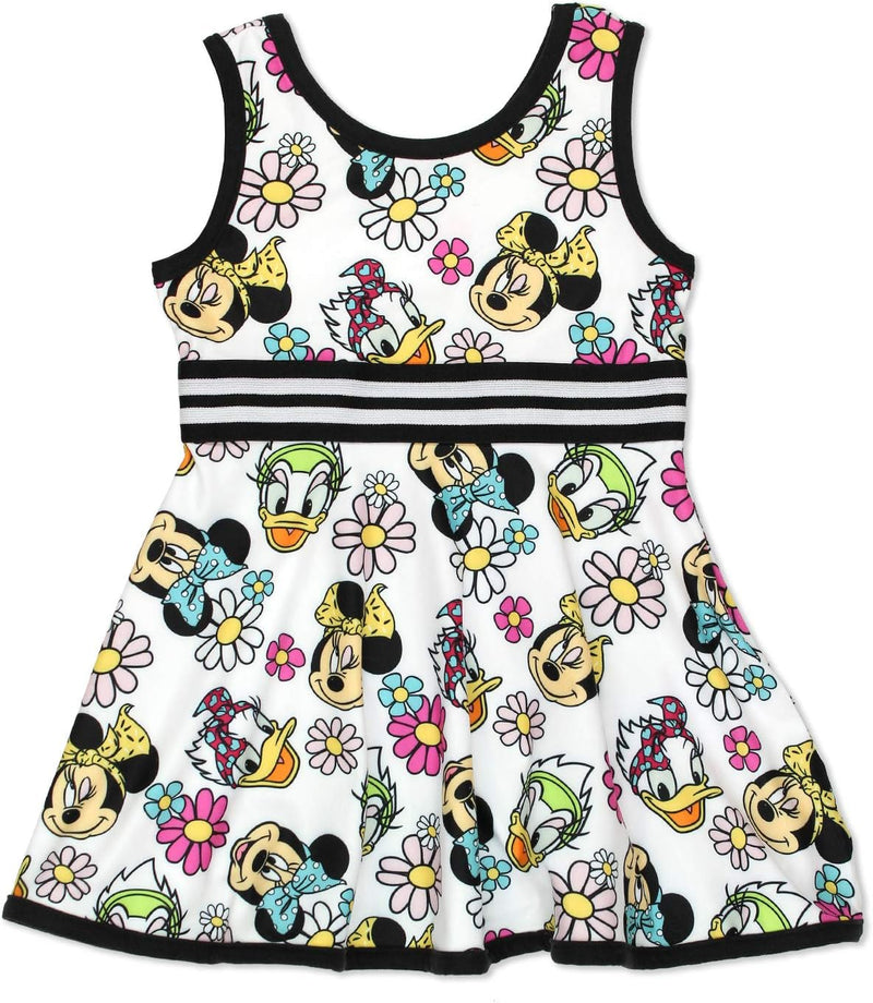 Minnie Mouse Daisy Duck Winnie The Pooh Piglet Tiger Baby Girls Toddler Fit and Flare Ultra Soft Dress