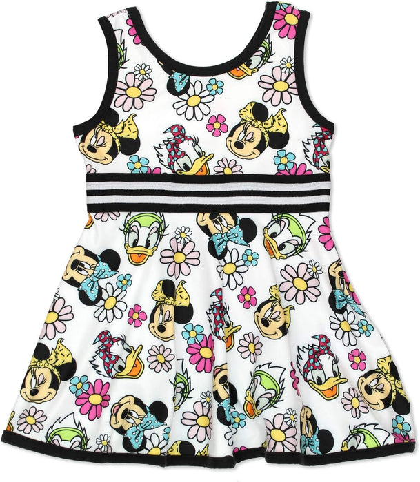 Minnie Mouse Daisy Duck Winnie The Pooh Piglet Tiger Baby Girls Toddler Fit and Flare Ultra Soft Dress