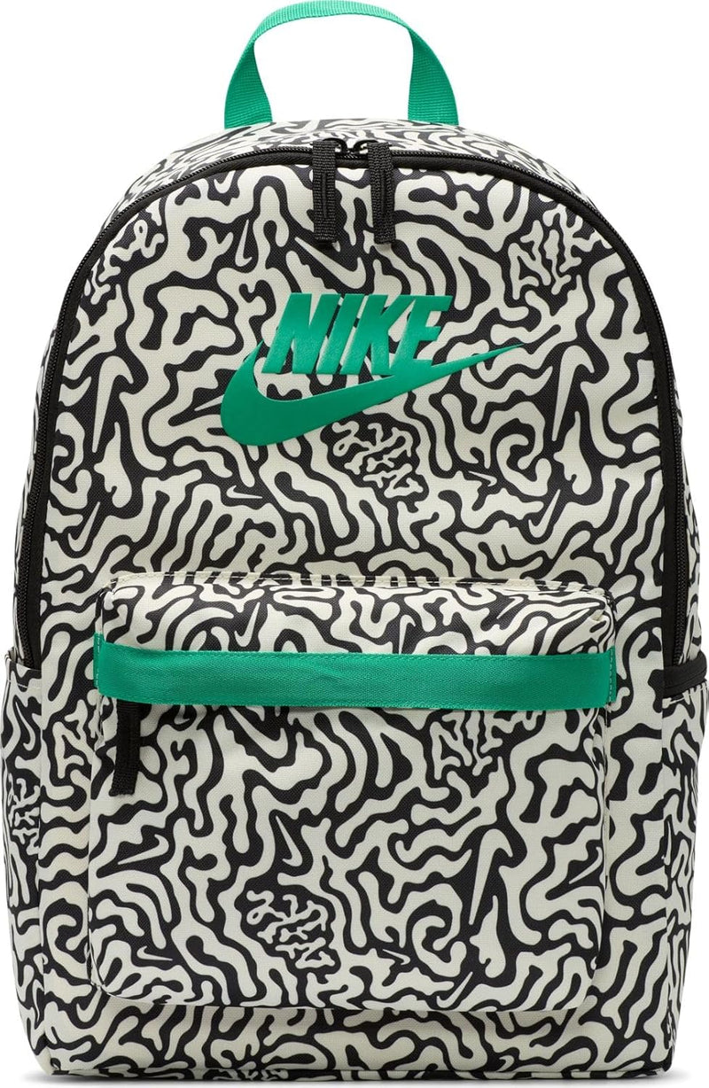 Nike Unisex Backpack Nk Heritge Bkpk Hmn Crft, Black/Coconut Milk/Stadium Green, FN0785-010, MISC