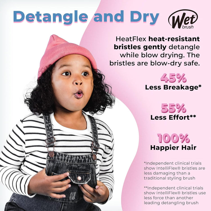 Wet Brush Speed Dry Hair Brush - Color Wash, Watermark - Vented Design and Ultra Soft HeatFlex Bristles Are Blow Dry Safe With Ergonomic Handle Manages Tangle and Uncontrollable Hair - Pain-Free