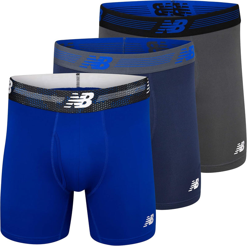 mens Nb3017-4 Performance 5 No Fly Boxer Briefs 4-Pack (pack of 4) - Orca/Pigment/Team Royal