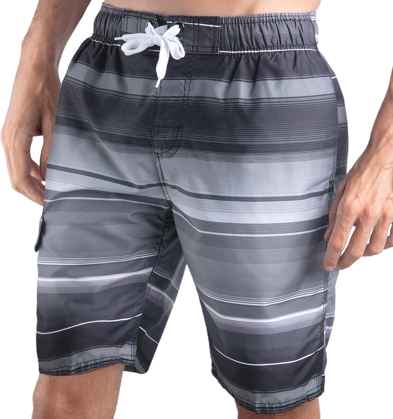Men's Barracuda Swim Trunks (Regular & Extended Sizes) - Horizon Black