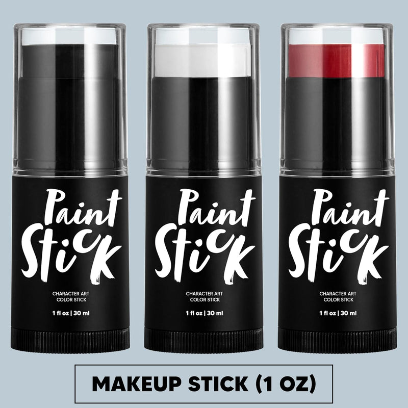 Spooktacular Creations 3 PCS Halloween Makeup Face Body Paint Set Foundation Makeup Waterproof Stick Kit Halloween Eye SFX Zombie Cosplay for Adult Party Dress Up (Black White Red)