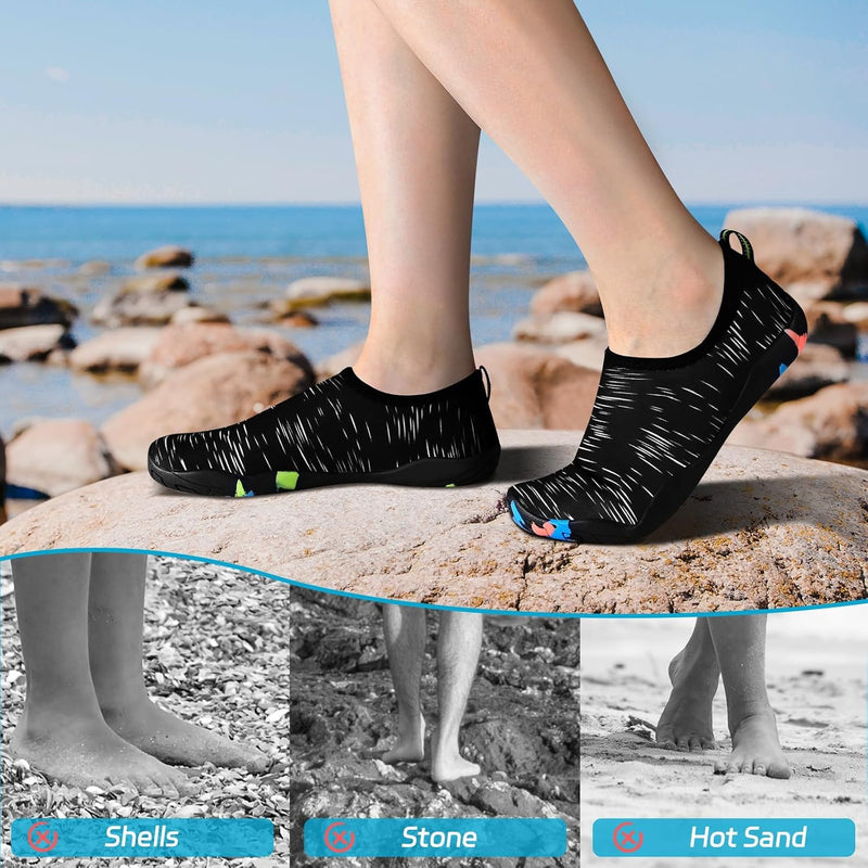 Water Shoes for Men Women, Swim Shoes Beach Pool Shoes Non-Slip Quick Dry Aqua Socks, Adult Barefoot Sports Shoes for Surf Water Yoga