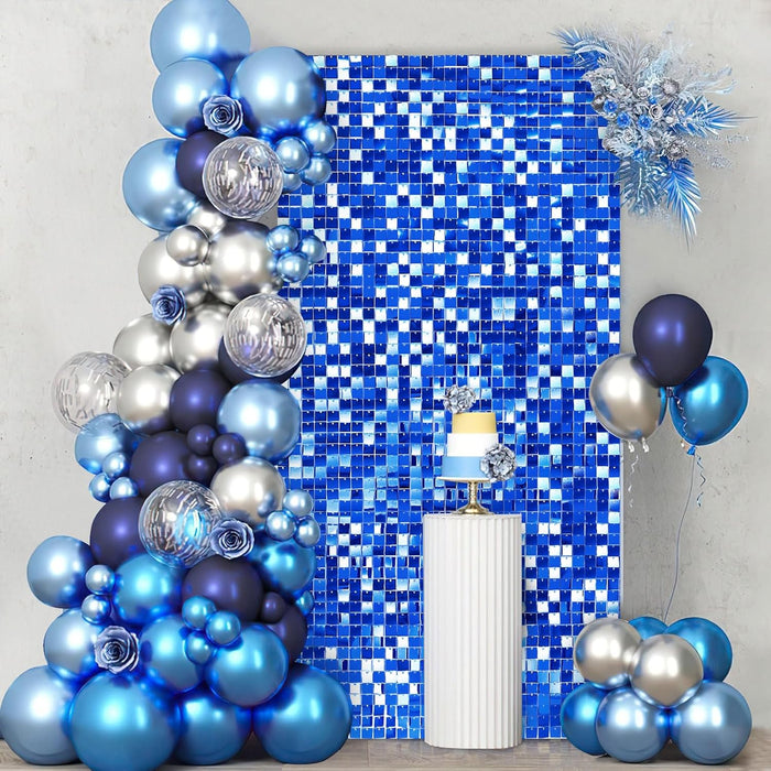 LuoluoHouse Shimmer Wall Panel Sequin Backdrop 36 Panel Birthday Wedding Background Decoration Walls Anniversary Engagement Decorations