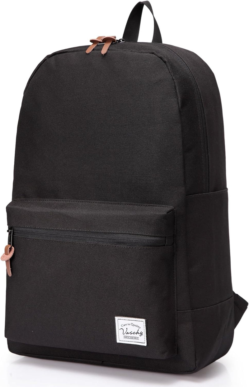 Backpack for Mens Women, VASCHY Lightweight Casual Classic Water resistant Unisex Backpack fits 15 inch Laptop for Travel Business