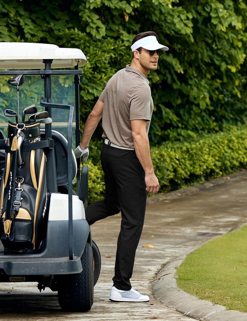 CRZ YOGA Men's All Day Comfy Golf Pants - 28"/30"/32"/34" Quick Dry Lightweight Work Casual Trousers with Pockets